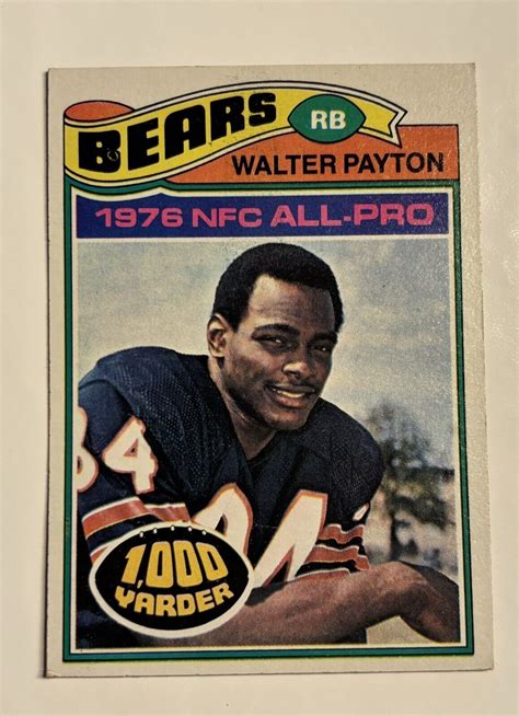 walter payton 1000 yard 1976 nfc all pro card|1976 topps walter payton card.